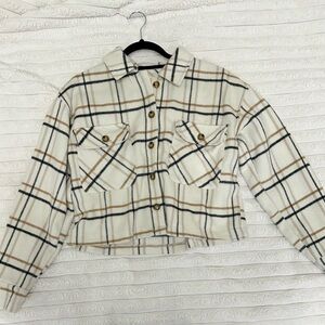 Plaid Cream Jacket